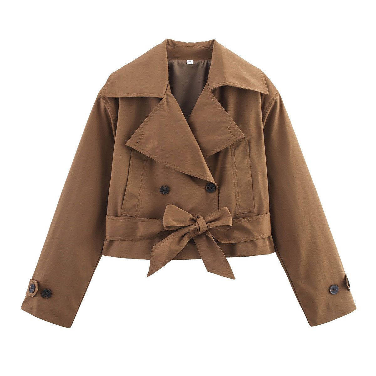 ZEPHYRA - Cropped Trenchjacke mit Gürtel
